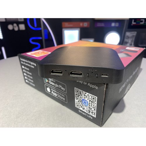 Digitális LED szalag szett HDMI BOX-al , TV képernyő követő funkcióval , RGB + IC (digitális) , dimmelhető , 5.5m , WIFI/Bluetooth , TUYA , LEDISSIMO AMBIENT TikTok LIGHT