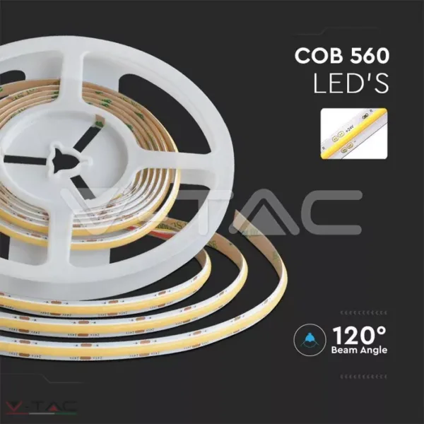 HelloLED-18W LED szalag COB - 560 LED/m 24V CRI>90 CCT IP20 - 10555 (5 méter)
