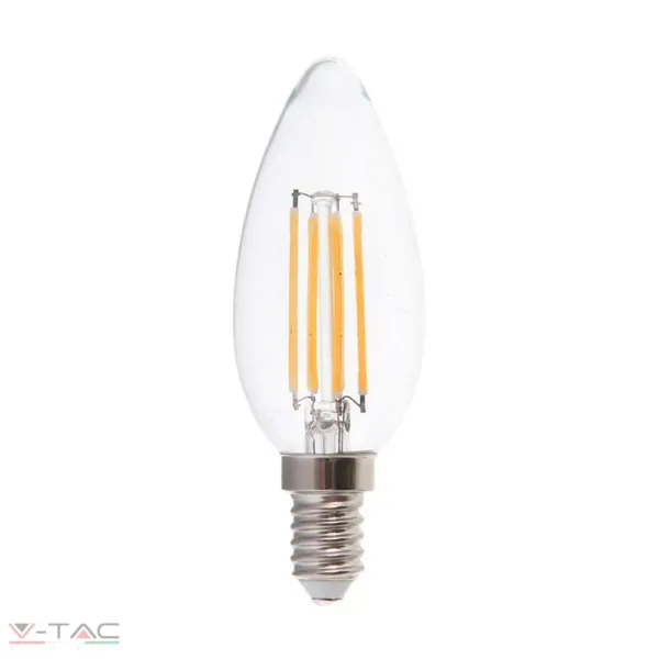 HelloLED 6W LED izzó Filament E14 gyertya 130lm/w