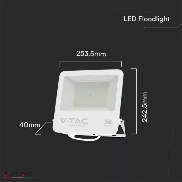 100W LED reflektor SAMSUNG chip 1m vezetékkel fehér