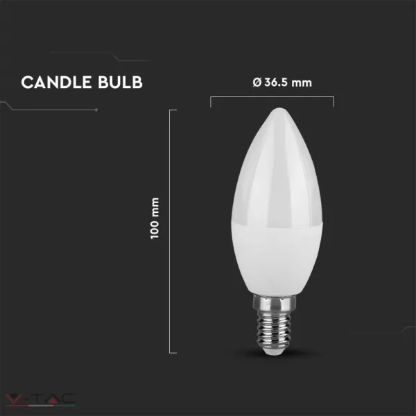 3,7W LED izzó Samsung chip E14 C37 Gyertya