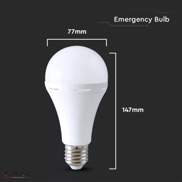 12W LED izzó E27 A80 beépített készenléti akkumulátorral 4000K