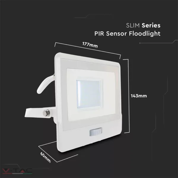 30W Mozgásérzékelős LED reflektor Samsung chip IP65