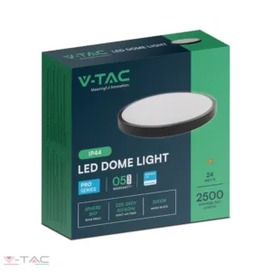 24W fekete LED Mennyezeti lámpa kör 3000K IP44 - 76361-24