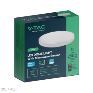 24W fehér LED mozgásérzékelős mennyezeti lámpa kör IP44